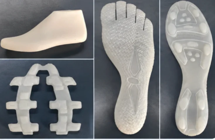 SLS and TPU 3D printed lattice midsole, shoe last and footwear prototypes