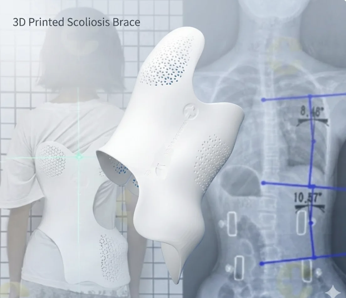 SLS 3D printed orthotic brace and prosthetic cover prototypes